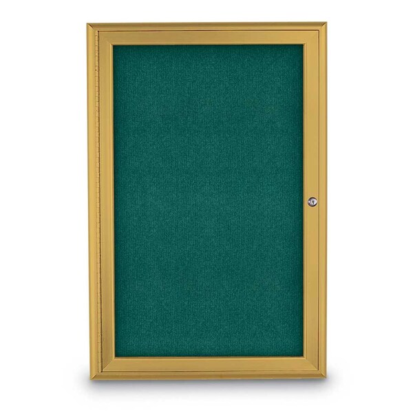 Sliding Door Indoor Enclosed Corkboard, 9